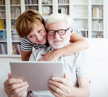 people using a tablet